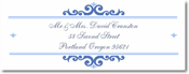 Name Doodles - Rectangle Address Labels/Stickers (Bellingham Blue)